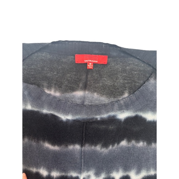 RED Saks Fifth Avenue Black/Grey Oversized Pullover Sweater Size M - Picture 7 of 10